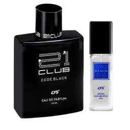 CFS 21 Club & Begin Set Of 2 Code Black & Blue Long Lasting EDP - 100 ml - 25 ml-image-59