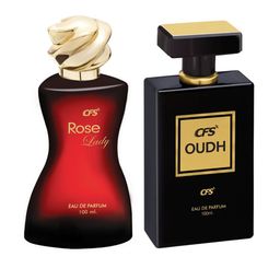 CFS Rose Lady & Oudh Black Set Of 2 Long Lasting Eau De Parfum - 100ml Each-image-76
