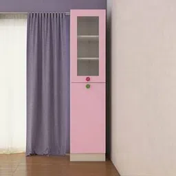 adona Petite Engineered Wood Kids Bookshelf in English Pink Colour-picture-44