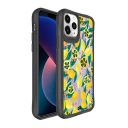 DailyObjects Yellow & Green Lemony Leafy Printed Hybrid Clear iPhone 11 Pro Phone Case-37