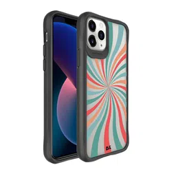 DailyObjects Black & Blue Printed Color Hypnosis Hybrid Clear iPhone 11 Pro Phone Case-36