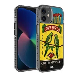 DailyObjects Transparent & Yellow Printed Stride 2.0 Case Cover For iPhone 12 image 1
