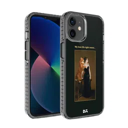 DailyObjects Black Printed Love Life Meow iPhone 12 Phone Case-64
