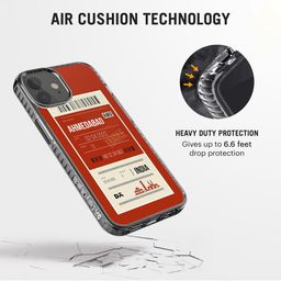 DailyObjects Transparent & Red Printed iPhone 12 Back Cover image 4