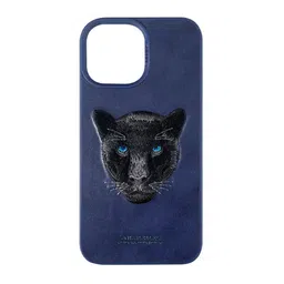 TREEMODA Chimpanzee Embroidered iPhone 13 Leather Back Case-20