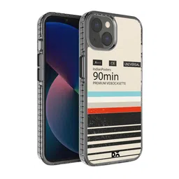 DailyObjects Off-White & Black Printed iPhone 13 Mini Back Case-49