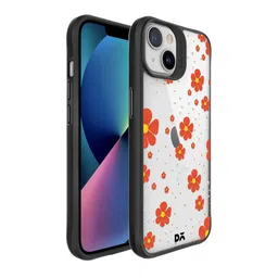 DailyObjects Black & Orange Cosmos Hybrid Clear iPhone 13 Mini Back Case-37