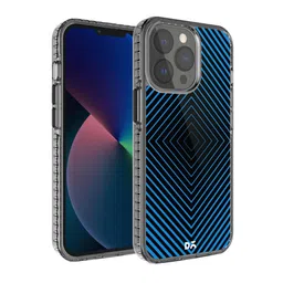 DailyObjects Blue & Black Rhombus Aqua Printed iPhone 13 Pro Max Phone Case-34