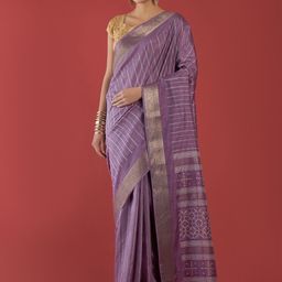 all about you Striped Zari Silk Cotton Tussar Saree-picture-20