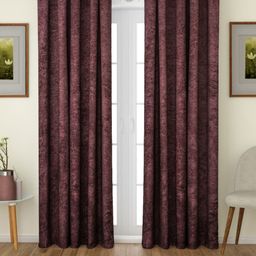 Myntra Elegant Homes Brown Set of 2 Room Darkening Door Curtain-image-36