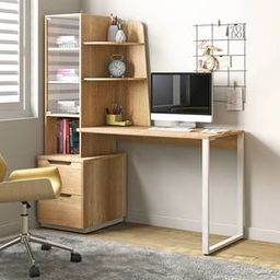 urban ladder Sidney Engineered Wood Study Table in Rustic Oak Finish-picture-26