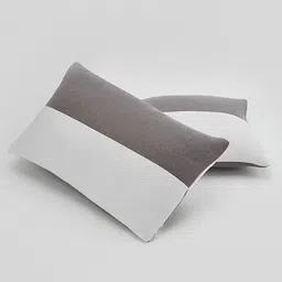 wakefit Kids White & Grey 2 Pieces Self-Design Fibre Sleeping Pillows-picture-9