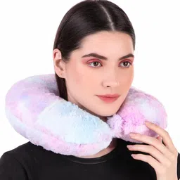 PILLOW TREE Purple U-Shape Fur Travel Neck Pillow-image-31