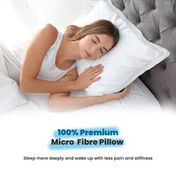Sleepsia White Microfiber Ultra Soft Sleep Pillow-58