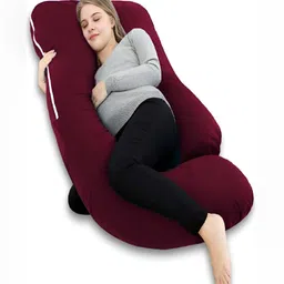 Angel Mommy Maroon Fibre Filled Faux Velvet Fashion Pillow-image-20