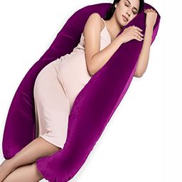 Angel Mommy Purple Fibre Filled U Shaped Maternity Pillow-image-57