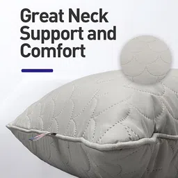 Aura Grey 2 Pieces Fibre Filled Breathable Sleep Pillow image 2