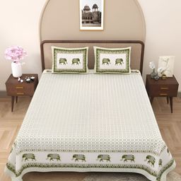 VJORE HOME EMBELLISH White 210 TC King Bedsheet Set-picture-45