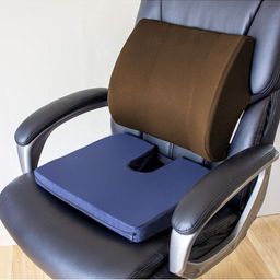 Pum Pum Brown Solid Memory Foam Therapedic Backrest Pillows-22