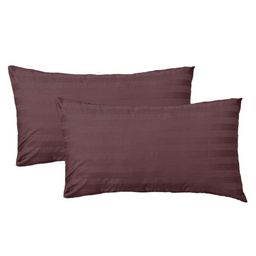 JDX Set of 2 Brown Striped Rectangular Sleeping Pillows-54
