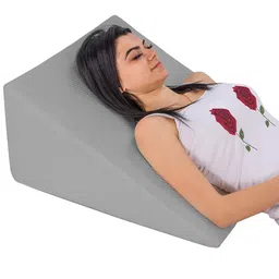 Grey Solid Pum Pum Wedge Pillows-13