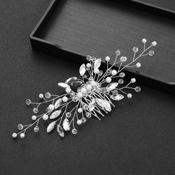 Yellow Chimes Women Beaded Comb Pin Hair Clip-17