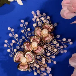 Saraf RS Jewellery Women Beaded Comb Pin-image-43