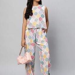 TeenTrums Girls Printed Top with Trouser-image-54