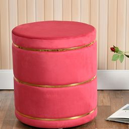 Shadowkart Pink Wooden Pouffes Sitting Mudda Ottomans-image-71
