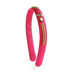 AKSHARA Girls Pink Embellished Hairband-image-39