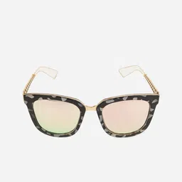 MARC LOUIS Women Pink Lens & Gold-Toned Square Sunglasses TGTHA Diorama-6 Pink-image-96