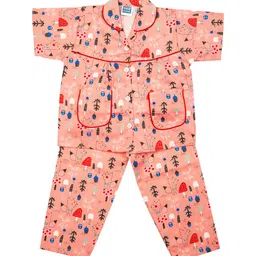 MeeMee Girls Pink & White Printed Night suit GDFNSG105NGTSUT-image-33