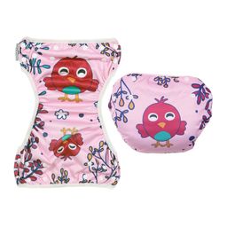 Polka Tots Printed Reusable Swim Diaper-image-60