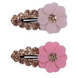 Aye Candy Girls Pink & Gold-Toned Set of 2 Embellished Tic Tac Hair Clip-image-93