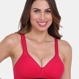 Amour Secret Pink & Black Lightly Padded Sports Bra-image-86