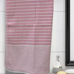 Athom Trendz Pack of 3 Pink Striped 210 GSM Cotton Bath Towels-image-39