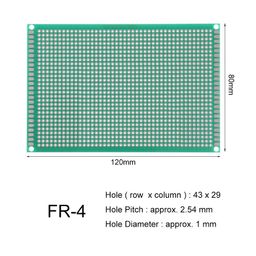 8 x 12 cm Universal PCB Prototype Board Single-Sided 2.54mm Hole Pitch image 3