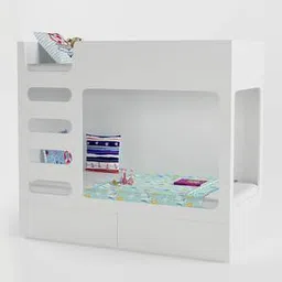 boingg! - a happy start Engineered Wood Bunk Bed in White Colour-picture-48