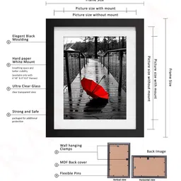 RANDOM Black Set of 10 3D Collage Photo Frames with CHAI Plaque image 5