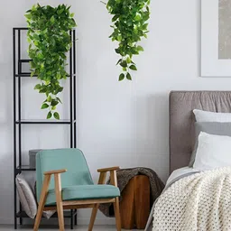 WELL ART GALLERY Green 2 Pieces Hanging Artificial Plants-25
