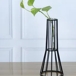 Maison Modern Black Metal Conical Shape Vase-25