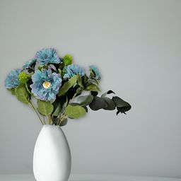 ARTSY Blue & Green Jasmine Non Hanging Artificial Flower-56