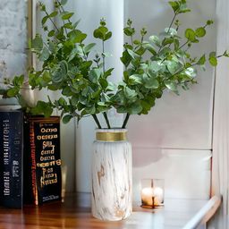 Art Street Green Large Leaves Plant Branch Eucalyptus Grass Centerpiece Bouquet-image-6