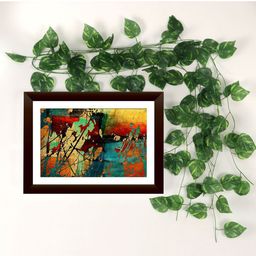 BS AMOR Pack of 8 Green Money Plant Artificial Flowers and Plants-7