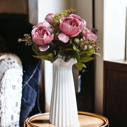 Art Street Pink & Green Artificial Peony Flowers-13