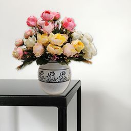 ARTSY Pink & White 4 Pieces Chrysanthemum Artificial Flower-picture-5