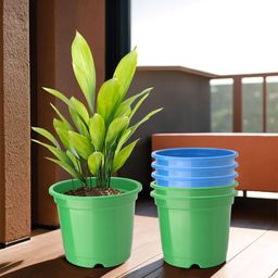 Kuber Industries 6-Pcs Blue & Green  Durable Planters-29
