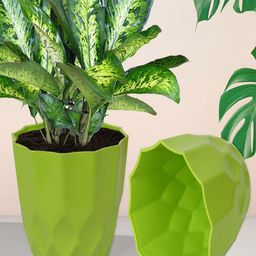 Kuber Industries Red & Green 4 Pieces Indoor Planter-22