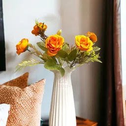 Art Street Orange 2 Pieces Rose Artificial Flowers-picture-16