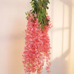 Home Bloom Pink & Green 12 Pieces Hanging Artificial Flower-image-19